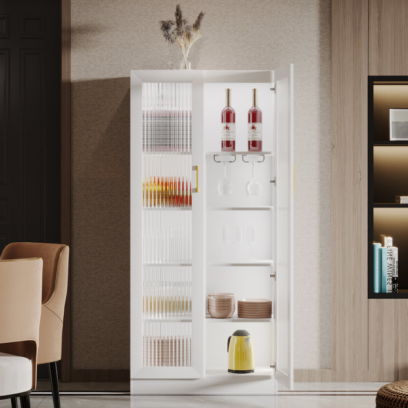 Armetha 29.5 Wide China Cabinet Wade Logan Finish Color White